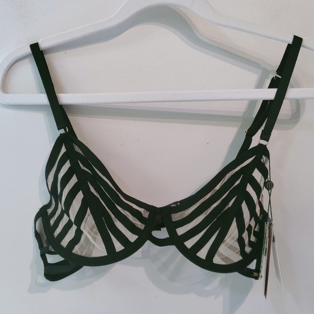 Bluebella London Bondage Strappy With Mesh Design Bra 36b